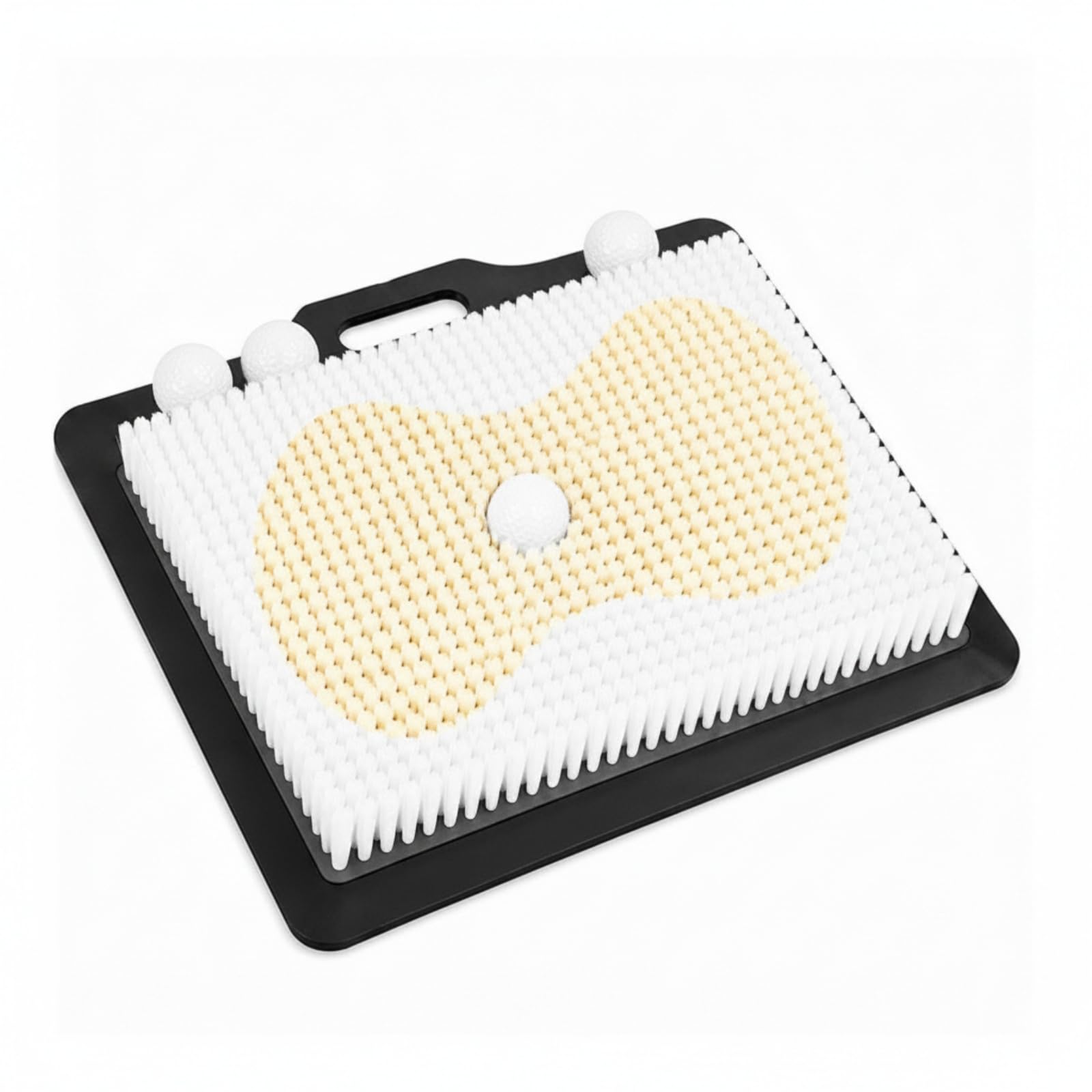 Amagogo Práctica Golf con Base Rectangular Goma y Césped Artificial para Ejercicios Búnker Acuada para Entrenamiento Short Game y Mejora l Contacto con