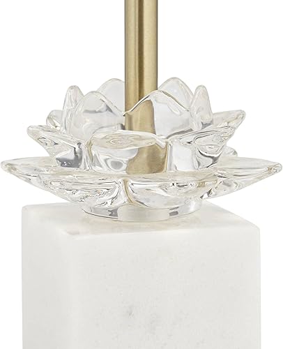 Miniatura 5 de 360 Lighting Phoebe Modern Glam - Lámparas de mesa de buffet de lujo de 28 12 pulgadas de alto, juego de 2 unidades de metal dorado blanco con