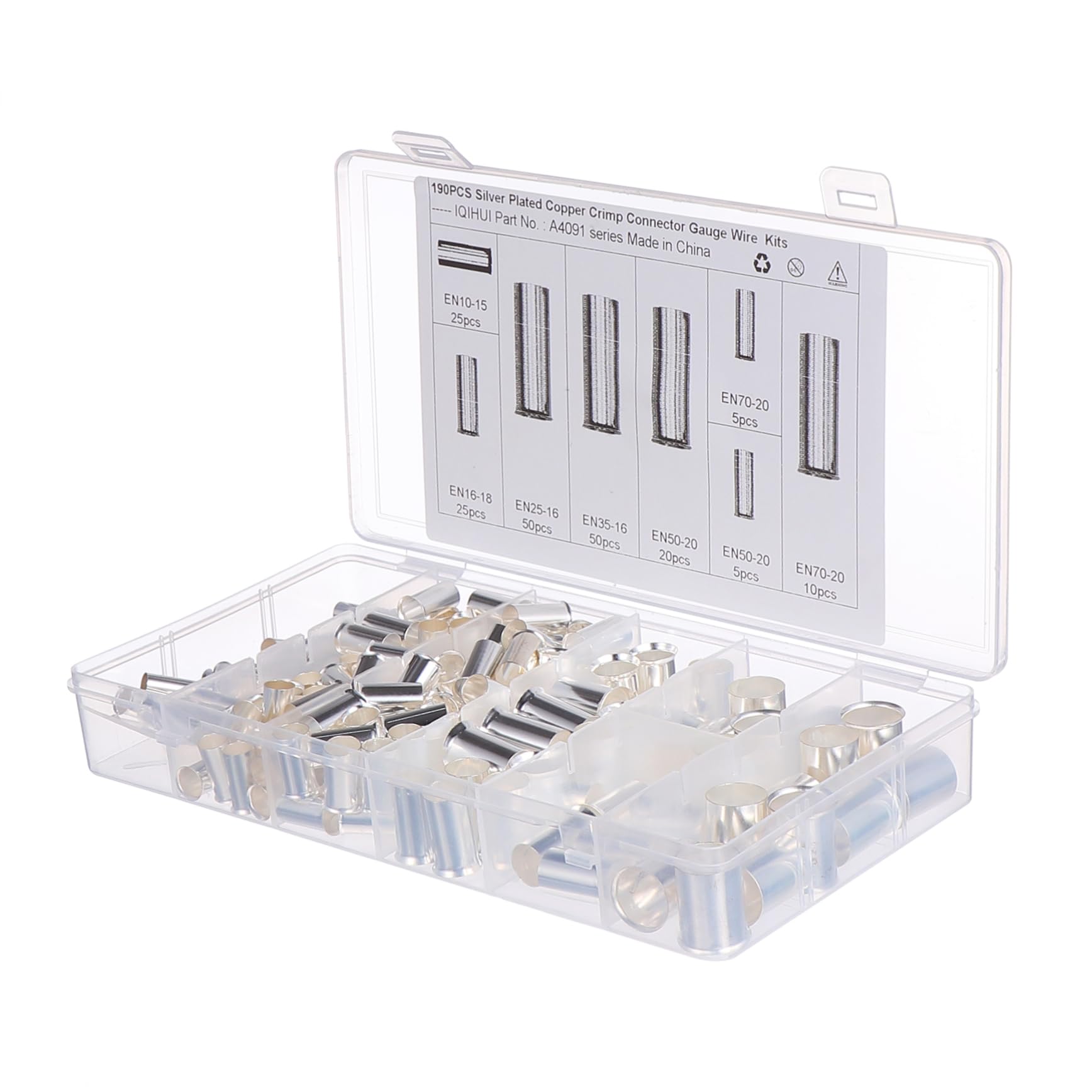 MUSISALY 190 Pcs Wire Rope Sleeves Ferrules Wire Ends Ferrules Pin Terminal Wire Ferrules Crimp Connectors Electrical Cable Terminal Wire Ferrule Connectors Ferrules Terminals Crimp Copper