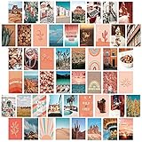 50PCS Wall College Kit Room Decor für Schlafzimmer Ästhetisch Peach Teal Indie Room Decor für Mädchen Collage Print Kit VSCO Schlafsaal Fotodisplay 10 x 15 cm