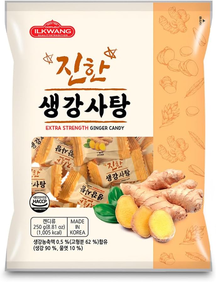 Ilkwang Extra Strength Ginger Flavor Candy Spicy Candy / 250g(8.81oz)