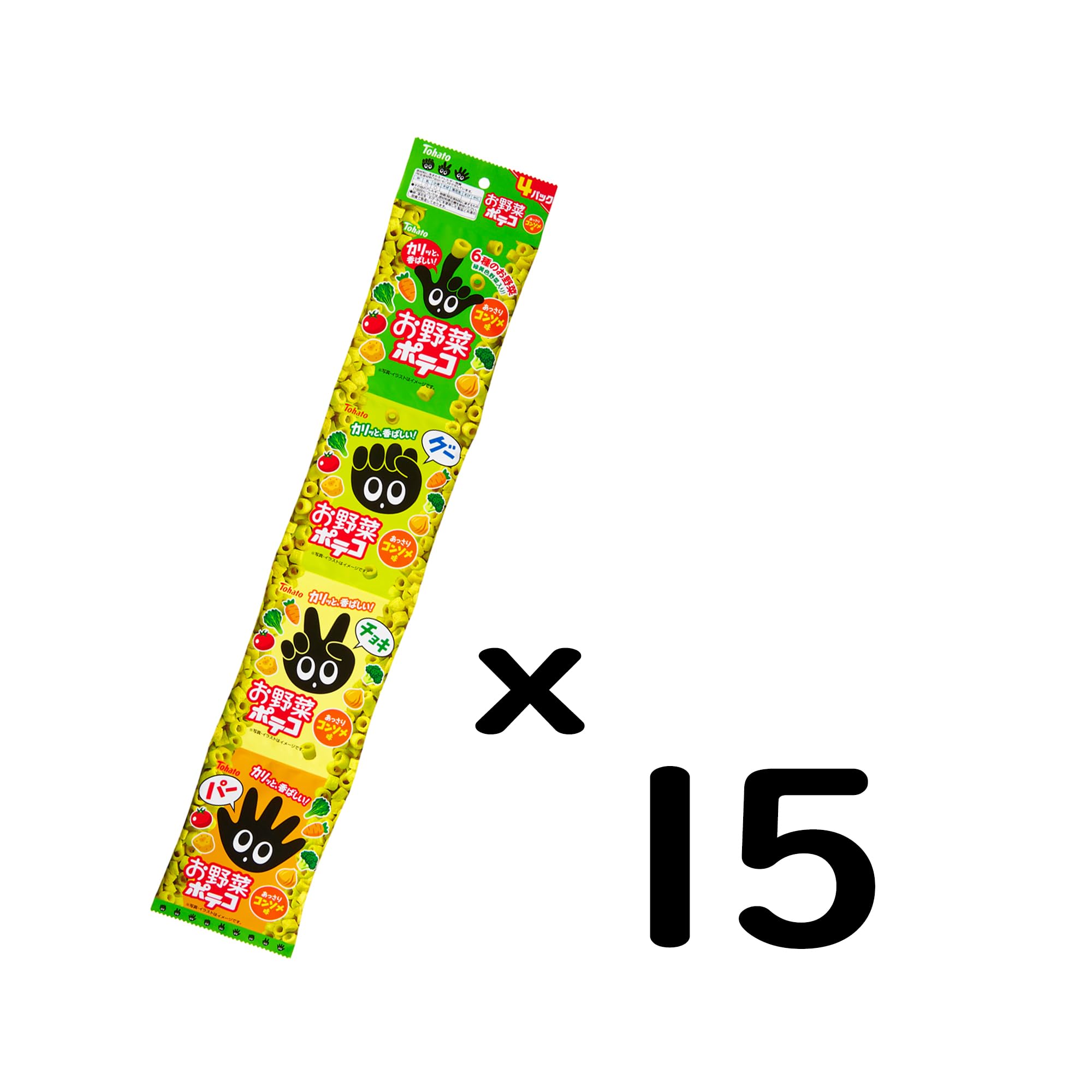 Amazon.co.jp: 東ハト お野菜ポテコ4連包コンソメ味 48g×15袋 : 食品