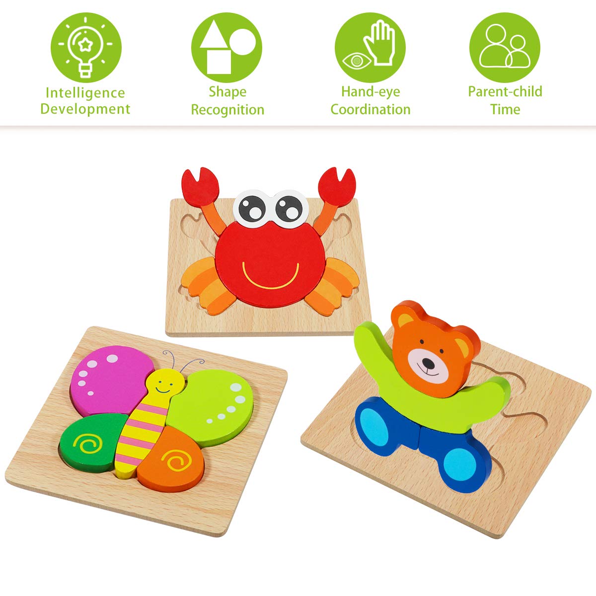 Dreampark Wooden Jigsaw Puzzles, [6 