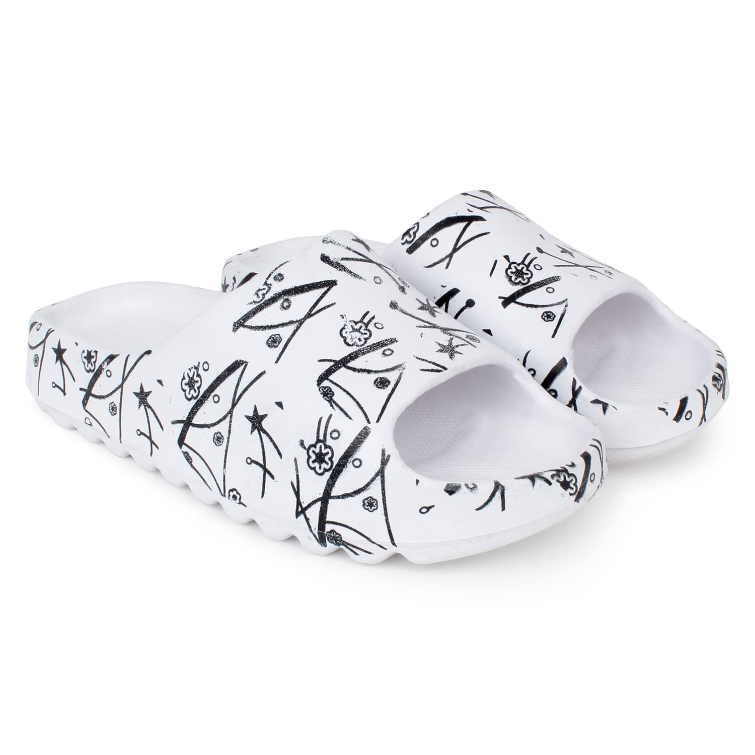 Pampy Angel Zig Zag Printed Mens Flip Flops Slides Back Open Household Comfortable Slippers Black,6 (UK/India) (B0BRYRK8DF) Amazon Price History, Amazon Price Tracker