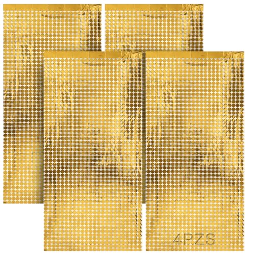 La Mejor Recopilación de Decorados para fiestas del mes. 45 AOKUN 4pzs Cortina Metalica Cuadros, 2×1m Shimmer Wall, Cortina Decoracion Fiesta, Cortinas para Fiesta de Cumpleaños,Cortina Brillante para Cumpleaños, Año Nuevo, Navidad,...