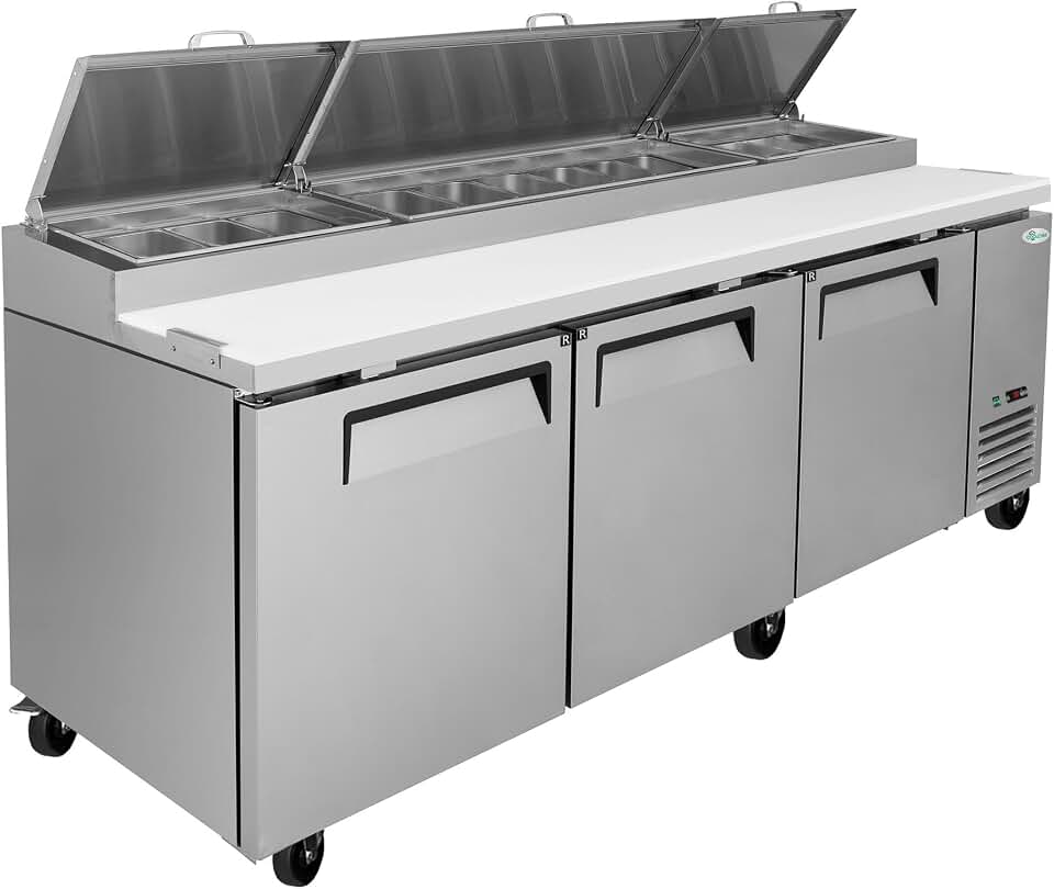 93-Inch Sandwich Prep Table Refrigerator, 31 Cu Ft