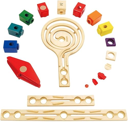 Miniatura 7 de Hape Quadrilla - Estructura de madera para carreras de canicas modelo Vertigo brinda tiempo de calidad para jugar en conjunto es seguro y está hecho