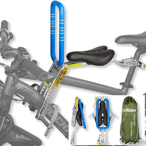 Child Bike Seat, Front Mount Kids Bike Seat,Fit Mountain Bikes, Cruiser Bikes, Folding Bikes, Ultra Light,Portable, Tool-Free, Quick-Release,Toddler Bike Seat for 2-6 Years(up to 60lbs)