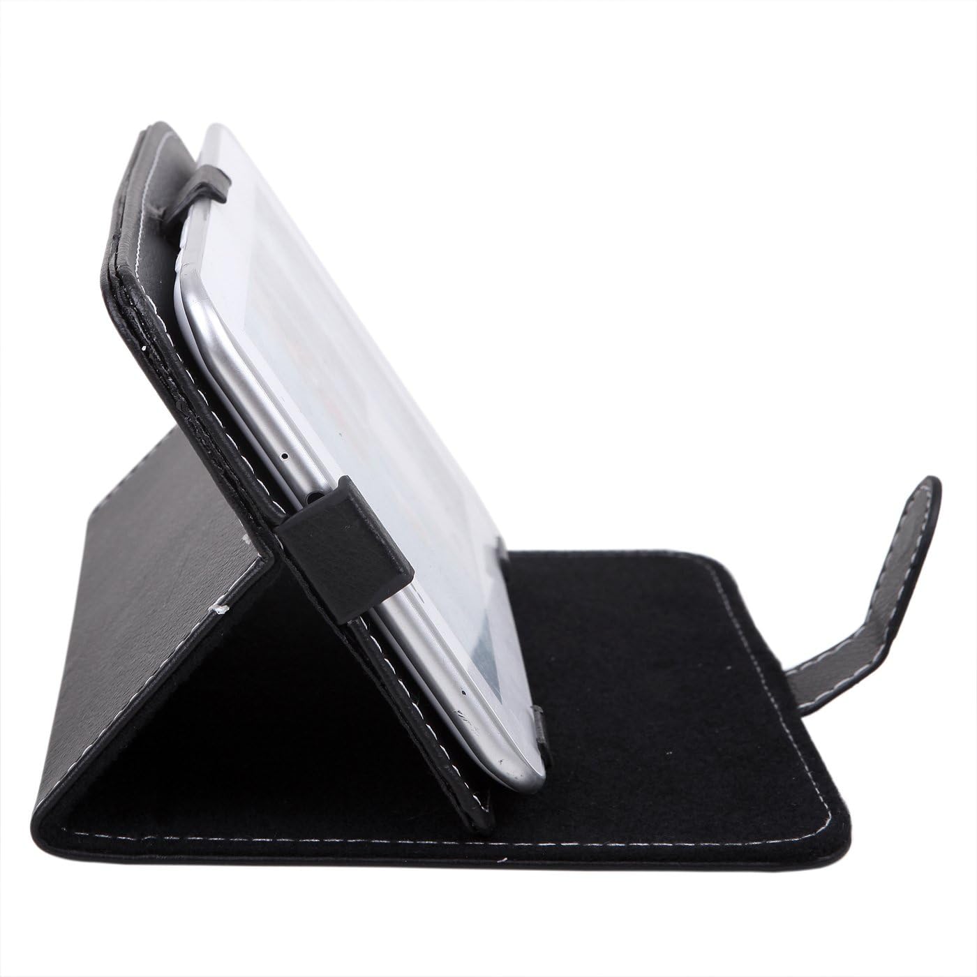 HDE Universal 7" Leather Tablet Case Cover Protective Folding Folio Stand (Black)