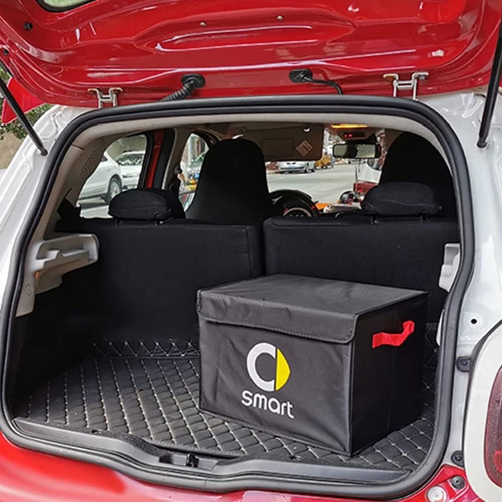 Organizer do bagażnika samochodowego do Smart Forfour Fortwo 451 453 2009-2019 składany kosz bagażnik pudełko do przechowywania listwa wewnętrzna akcesoria