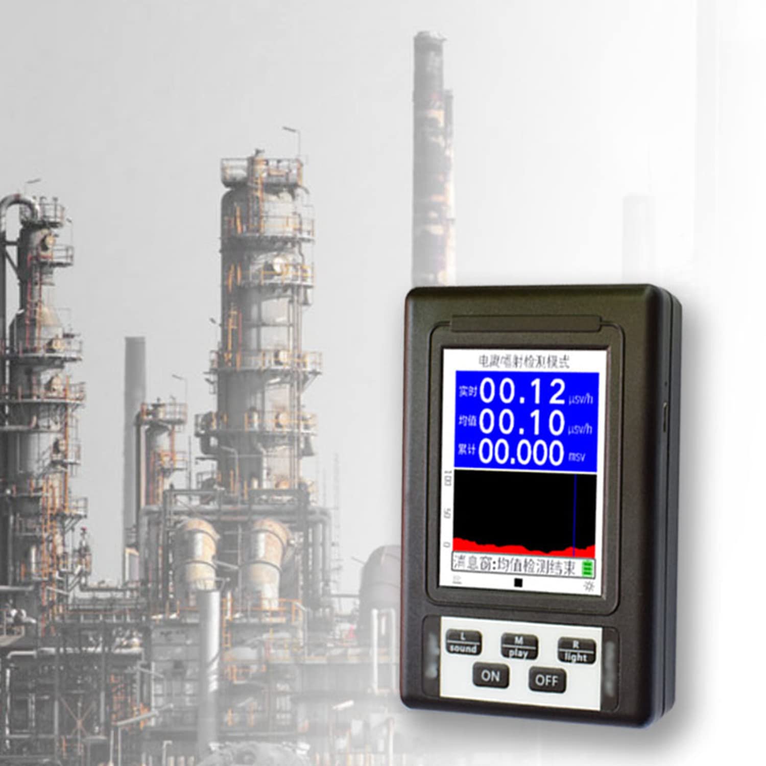 Contador Geiger, Detector de radiación con Sistema de Alarma automático, Prueba de Rayos X, Pantalla Grande de 2,8 Pulgadas, Dispositivo de Alarma de dosis, Detector de radiación Nuclear