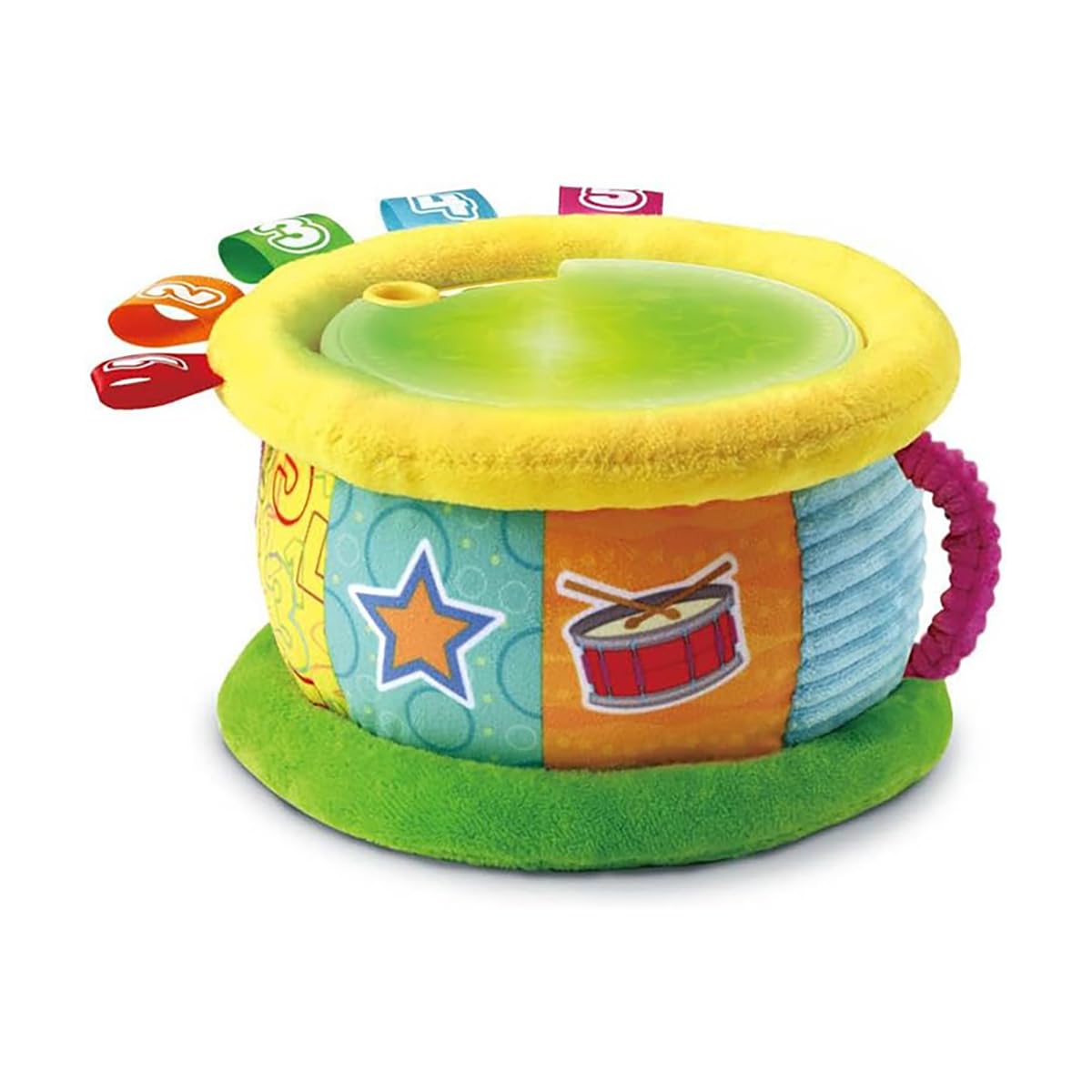 VTech Magique Tambour Lumineux, Jeu pour Enfants bilingue Italien et Anglais, 4 Modes de Jeu, Effets Lumineux, Volume réglable, arrêt Automatique, Piles incluses, 6 à 36 Mois
