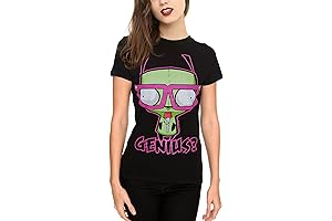 Invader Zim Gir Genius Duh Junior T-Shirt With Domo Kun Fan Art
