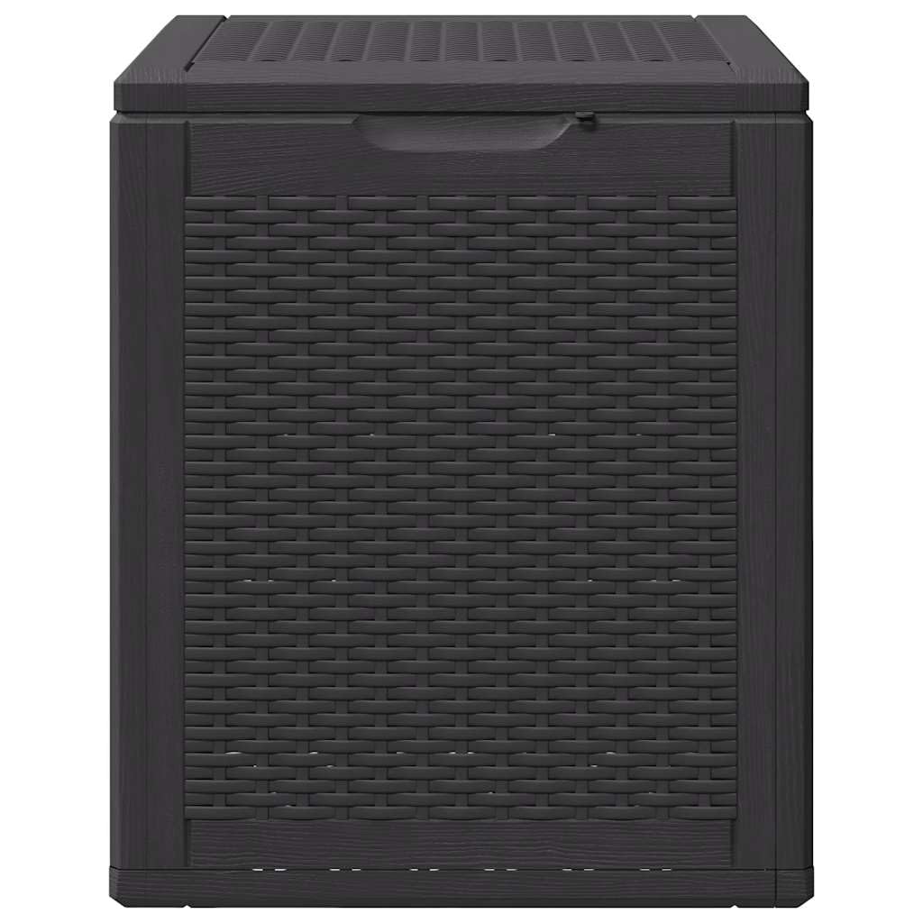 Hothingwell Schowek ogrodowy 90 l, czarny PP Rattan