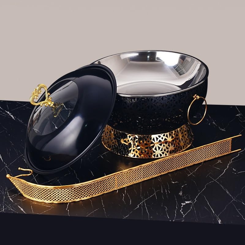 Juego de Calentadores for Buffet Oro Acero Inoxidable bufetera