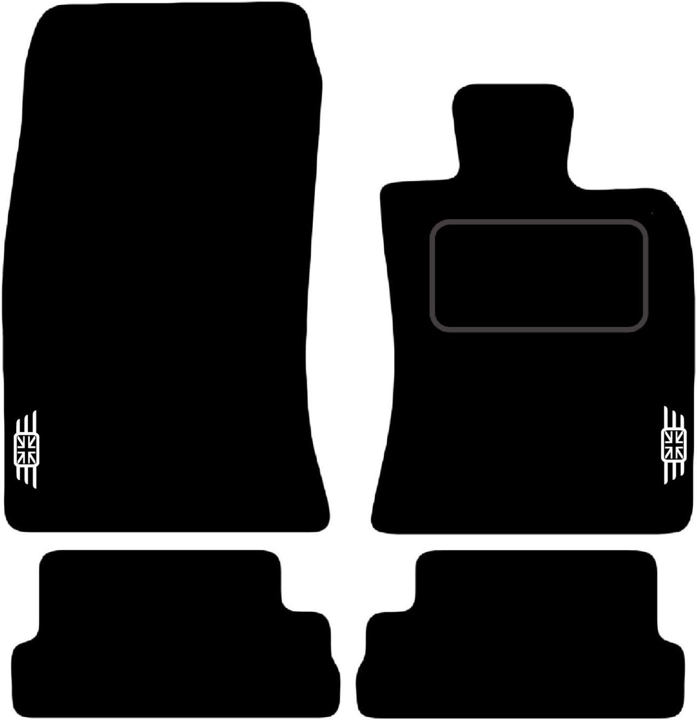Lusso Car Mats Tailored/Compatible To Fit Mini Cooper R57 Convertible 2007 to 2015 with Unique Logos (Silver Edging)