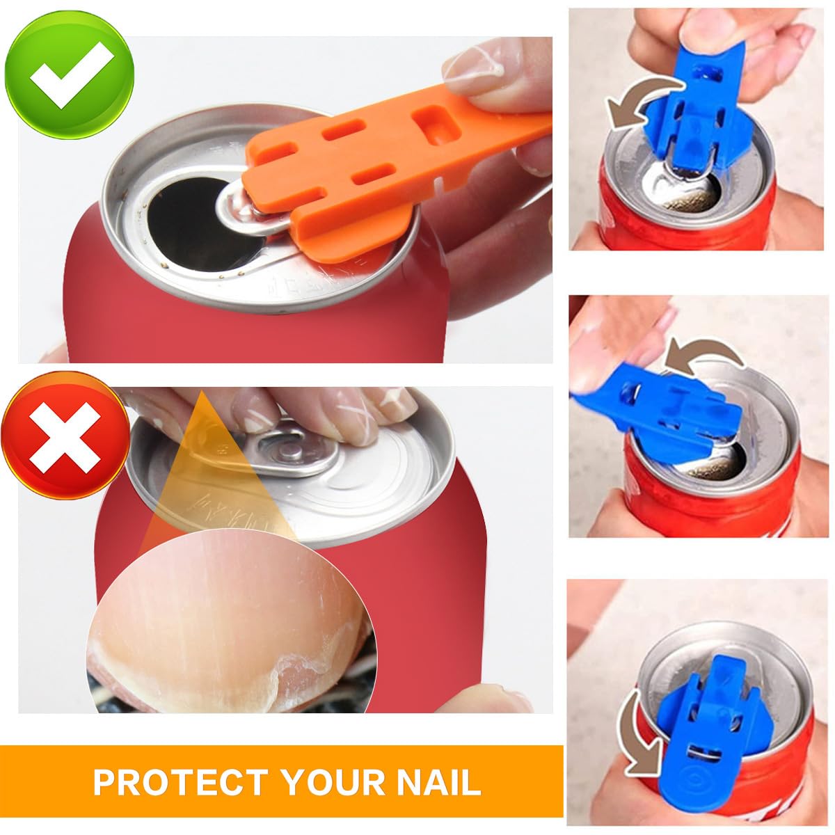 24 piezas de abrelatas manual fácil de usar, protector de latas de bebidas coloridas, tapa a prueba de fugas, herramienta de abridor de anillo superior para tabuladores de cerveza Pop Coke, escudos de 3