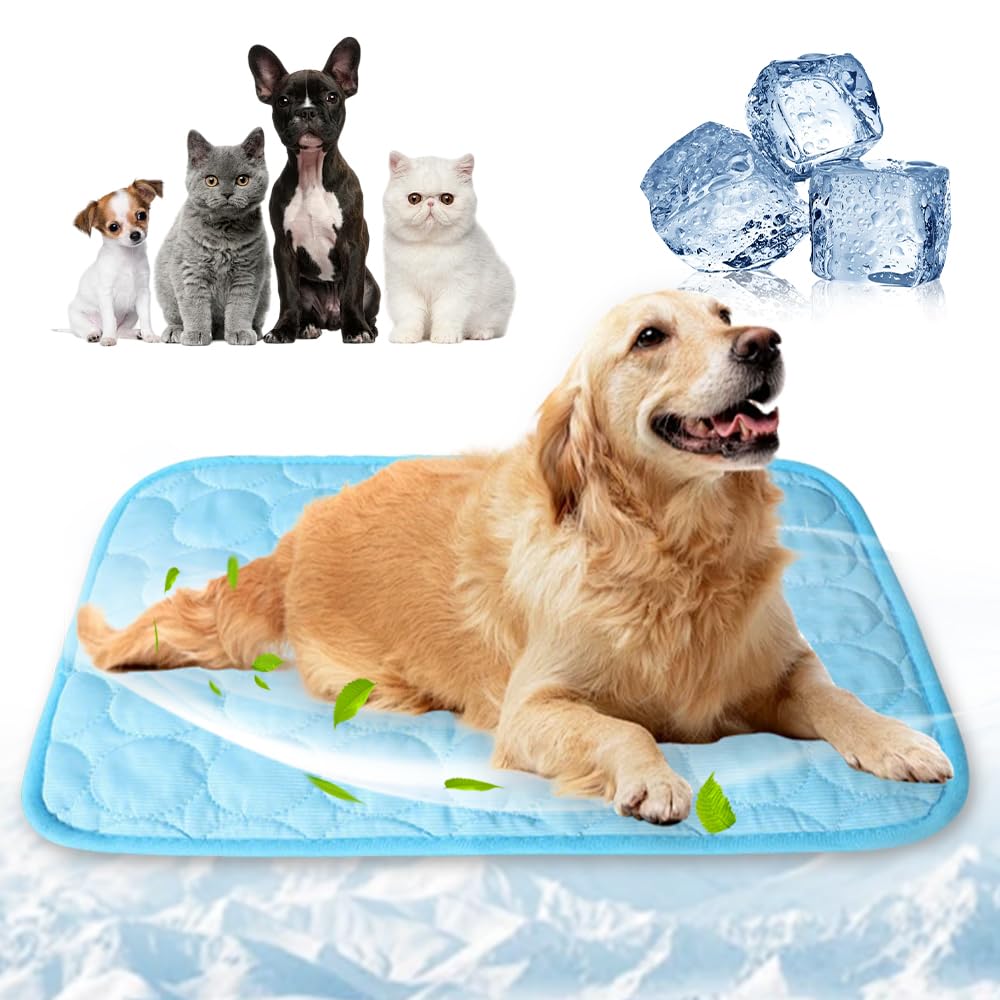 LECDOA Dog Cooling Mat, Summer Pet Cooling Mat, Machine-Washable Portable Bed for Dogs and Cats, Keeps Pets Cool, Suitable for Home and Outdoor Use (