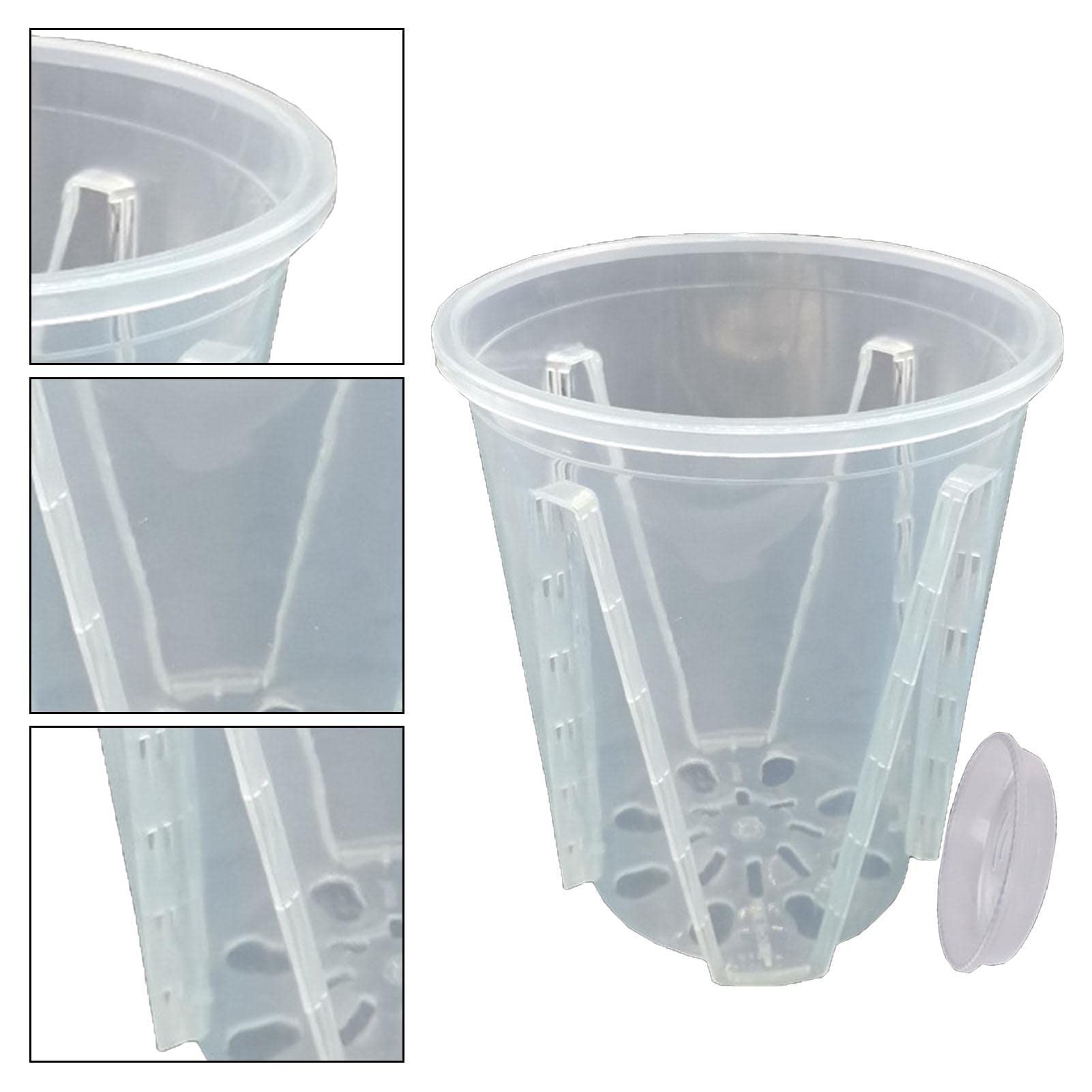 Pots À Orchidées Drainage Pots Fleurs En Plastique Transparent Pour Plantes Semences Pots Fleurs Ronds Pour Orchidées Plantes Serpent Menthe Cactus