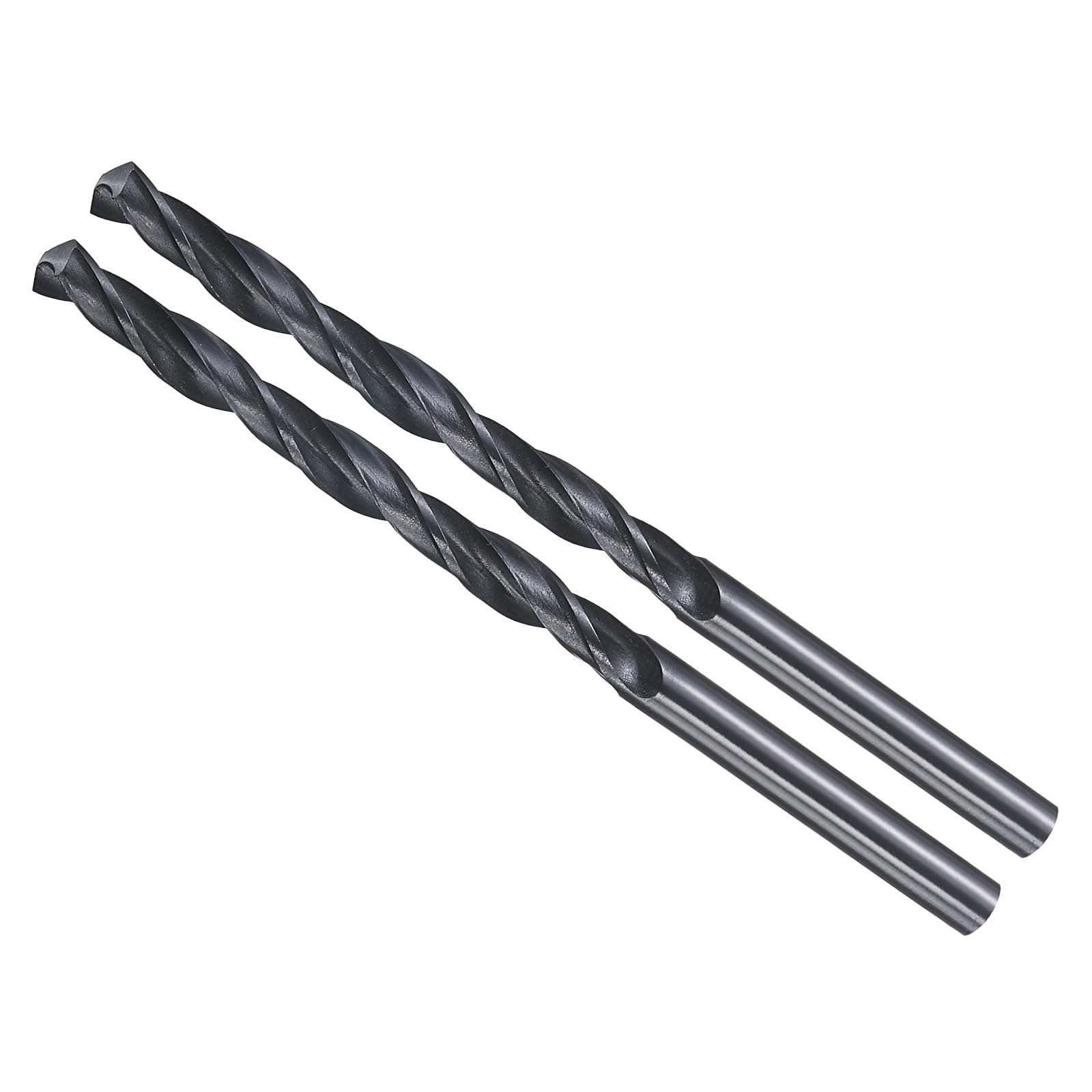 METALLIXITY 4.4mm Drill Bit (11/64") 2Pcs, 4241 High-Speed Steel Straight Shank Nitriding Black 118° for Wood Plastic Iron Copper Aluminum Low Soft Metal — image 1