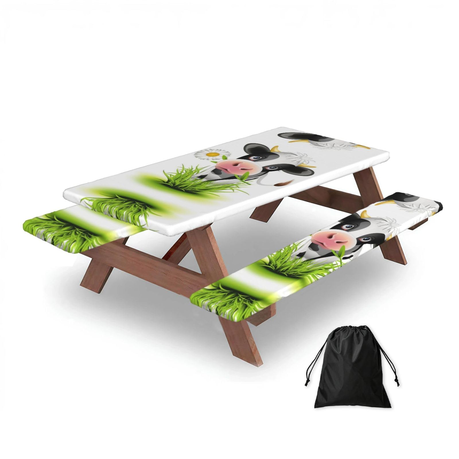 Housse de table de pique-nique pour repas de camping et jardin en famille