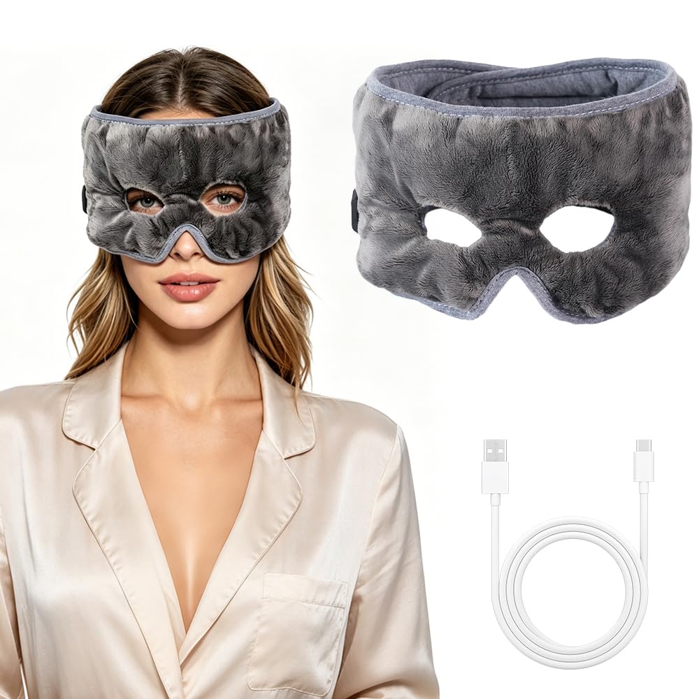 Coussin chauffant pour le visage, masque de soulagement thermique avec 3 réglages de température, couverture chauffante pour sinusite, migraines hormonales et maux de tête tendus