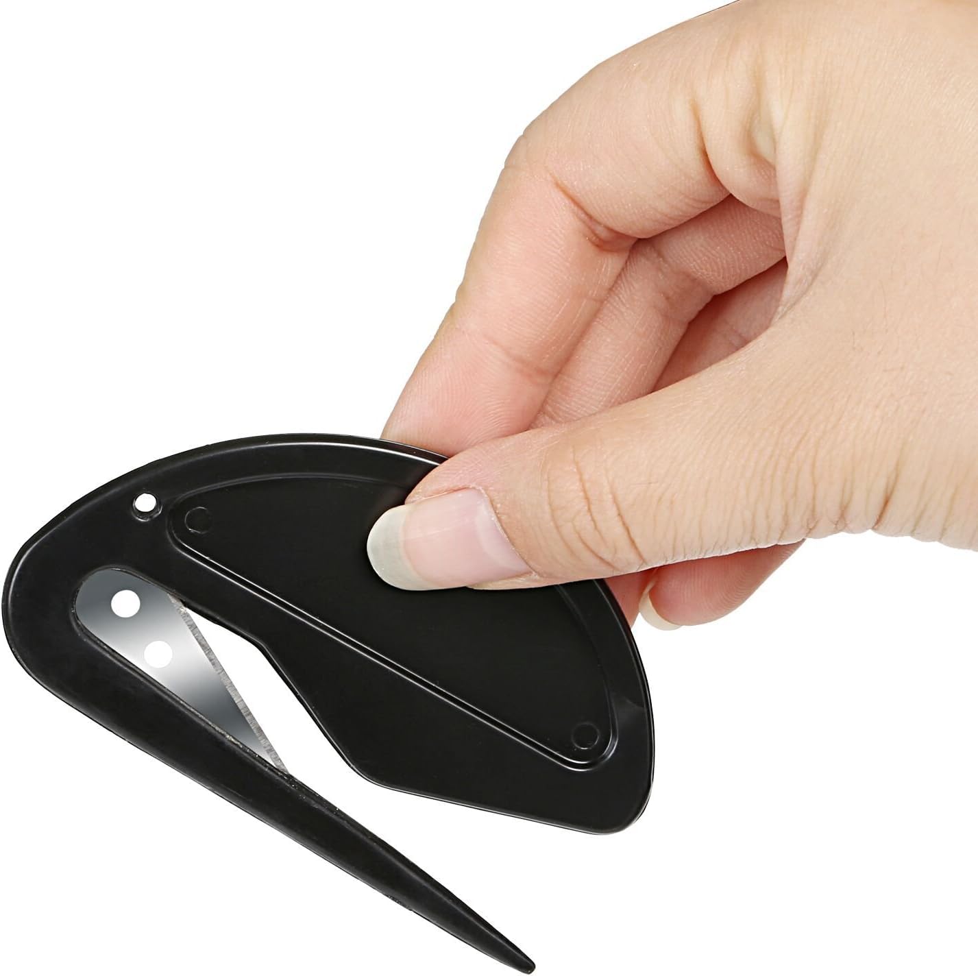 Kesote Ouvre Lettre Métal 4 Pcs Coupe Papier Enveloppe Noir 77 x 48 mm