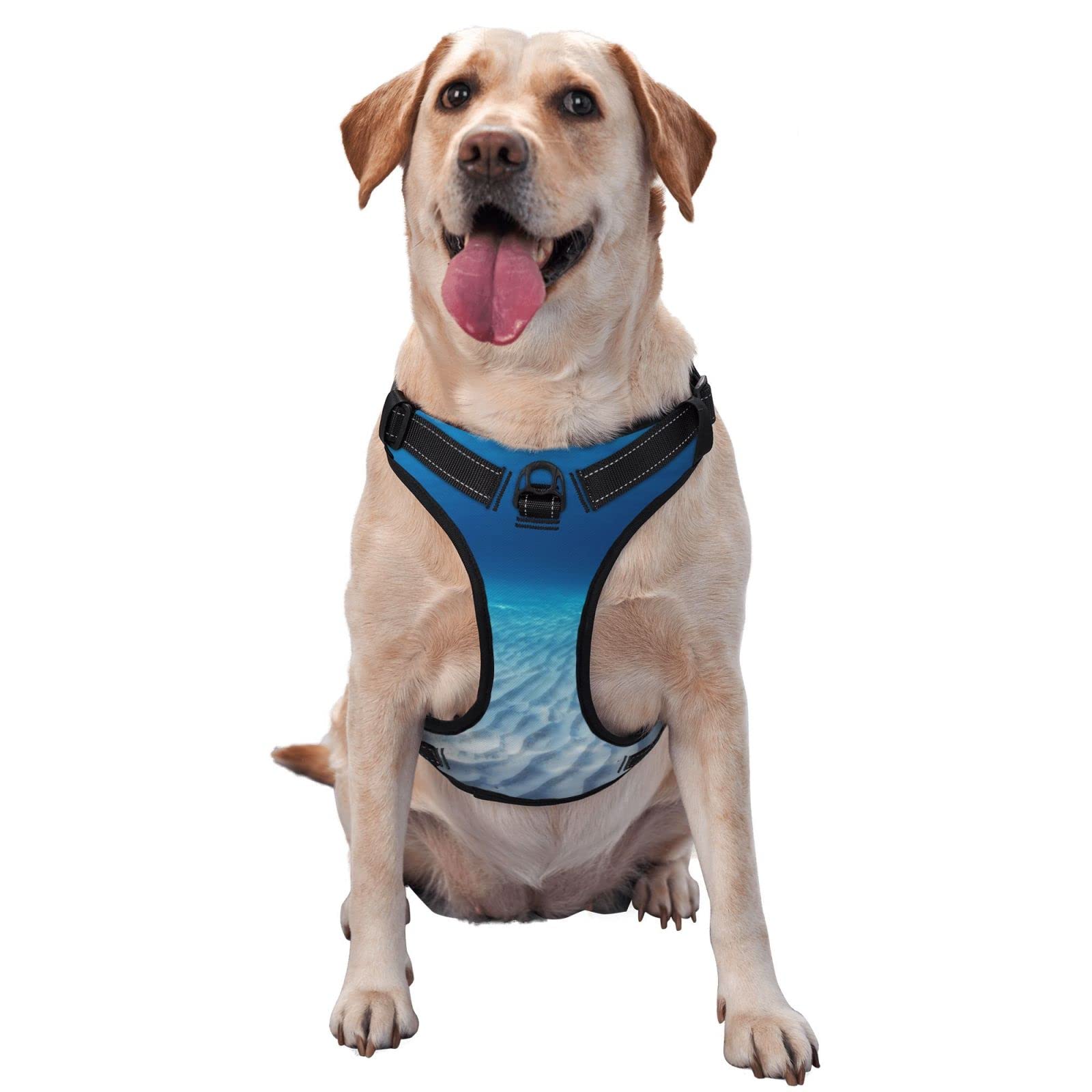 Harnais pour chien gilet réfléchissant réglable anti traction en Oxford