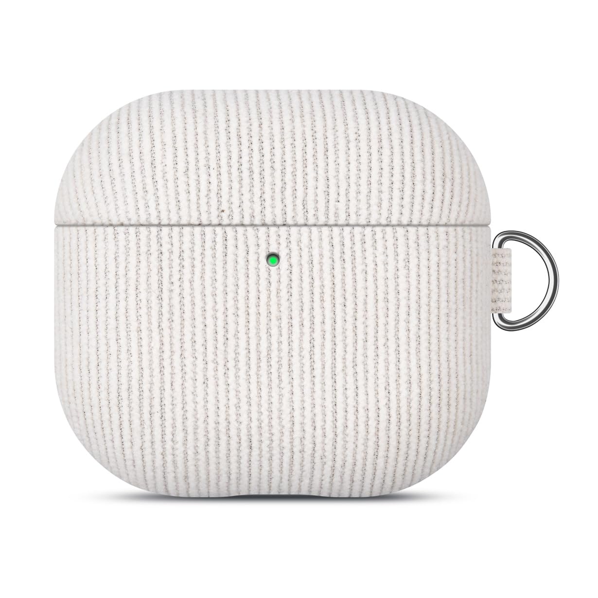 LOPIE Custodia in velluto a coste per AirPods 4a generazione, colore bianco