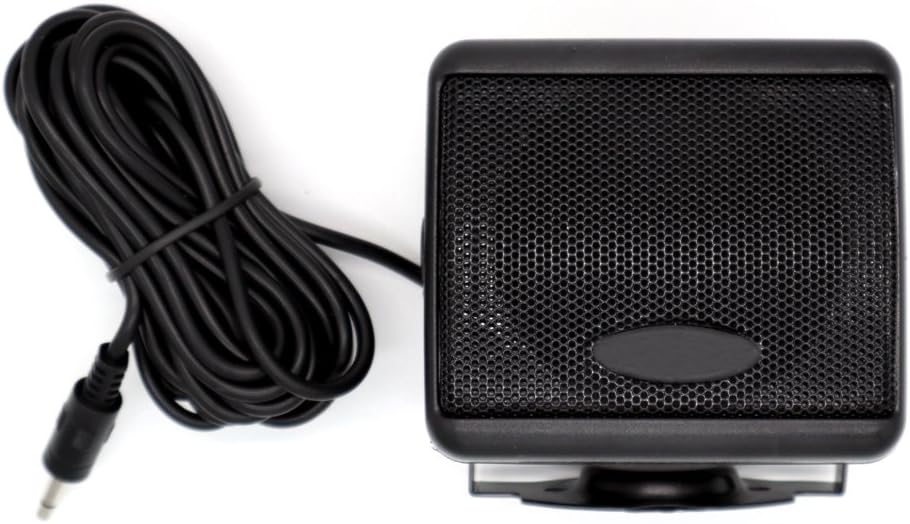 TengKo P500 3.5mm Jack Adjustable Volume Communication Ham Mini External Speaker for Motorola Kenwood Yaesu Midland Icom Mobile Transceiver Cb Radio