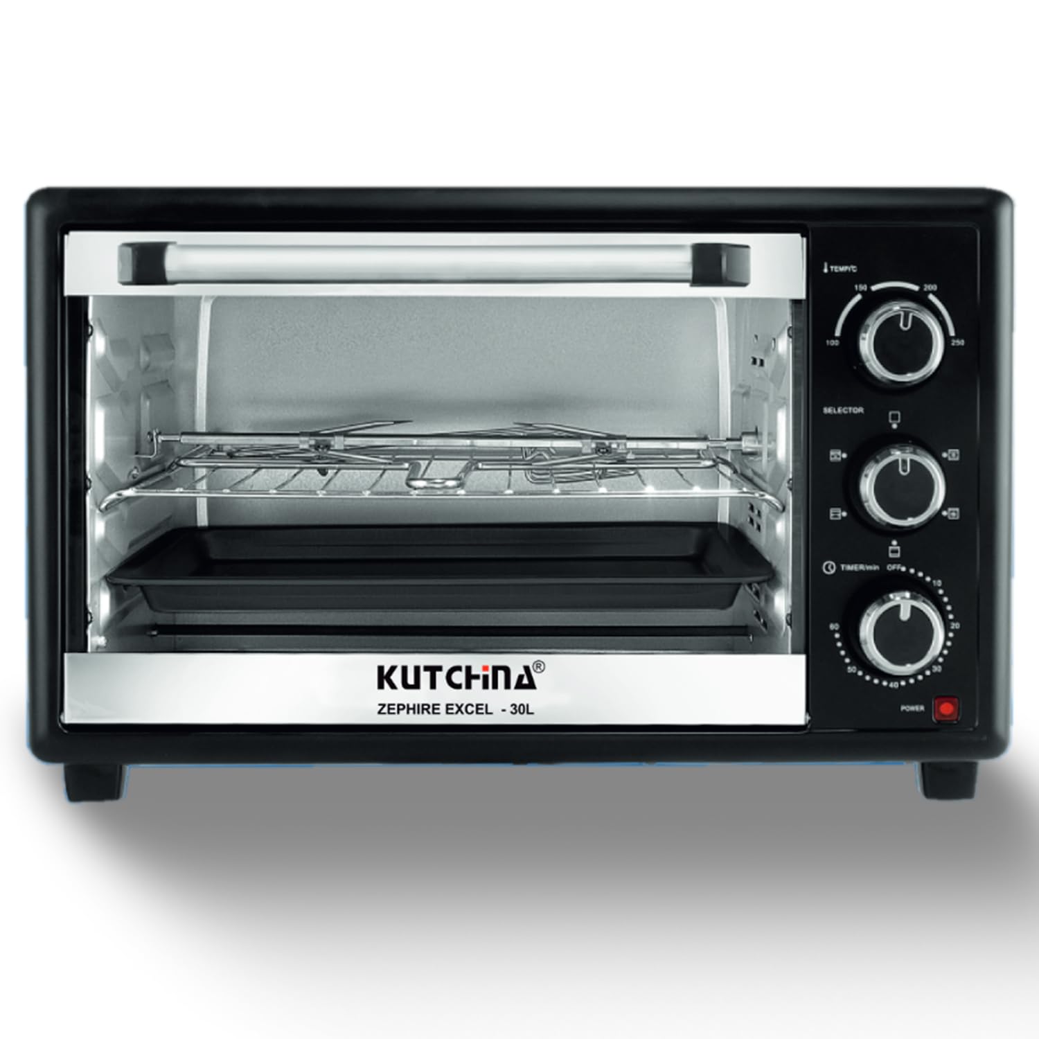 Kutchina Zephire Excel 30 Liter Otg Oven for Kitchen, 1600W | Oven Toaster Griller with Auto-shut Off, Timer Control | Otg 30 litres for Baking, Grilling, Toasting | 2 Year Warranty (B0D6MZZY1Y) Amazon Price History, Amazon Price Tracker