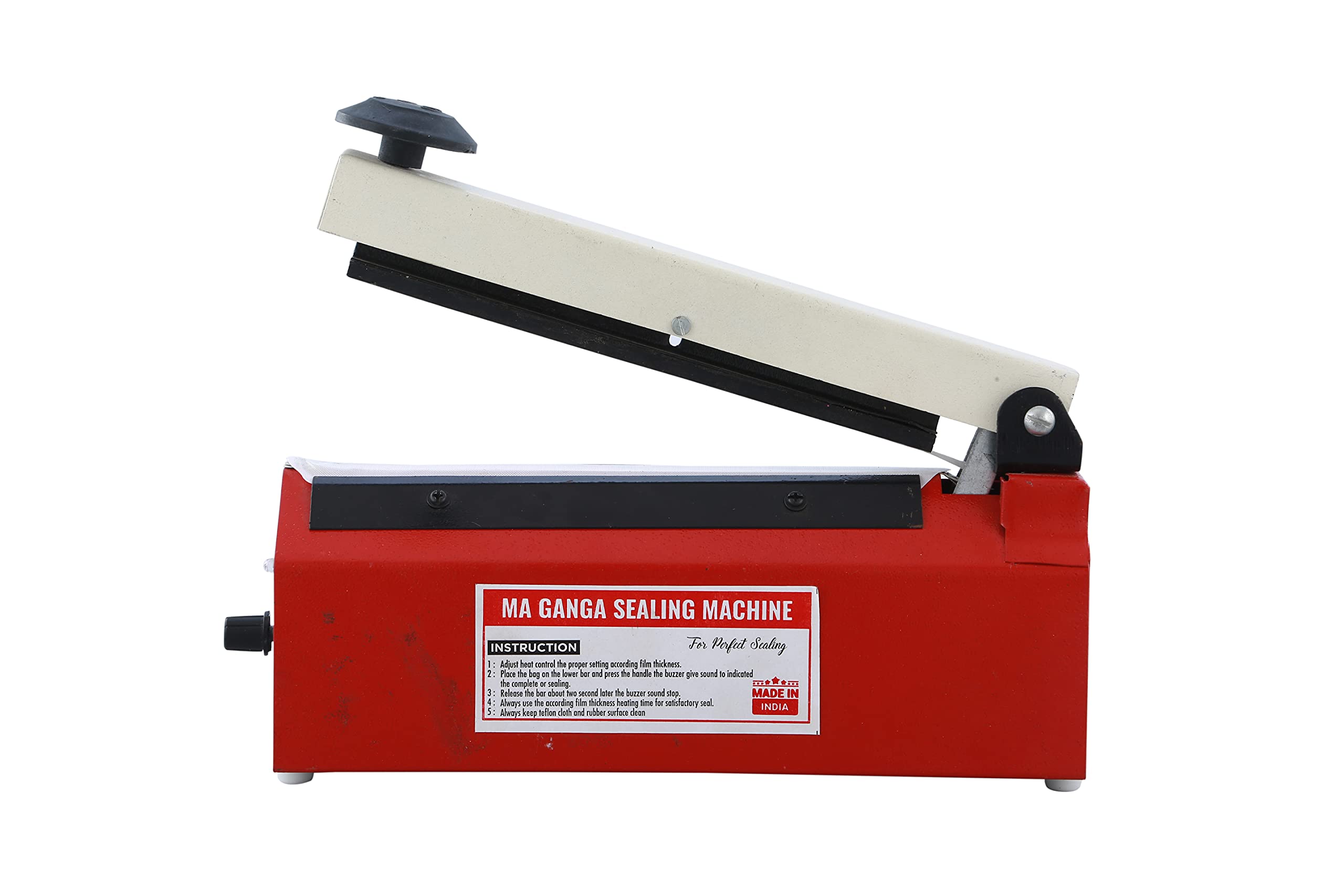 MA GANGA Sealing Machine 8 Inch (250 mm) Beep Function | Plastic Packing Machine | Plastic Bag Sealing Machine | Heat Sealer Machine | Plastic Sealing Machine (Red)-image-49