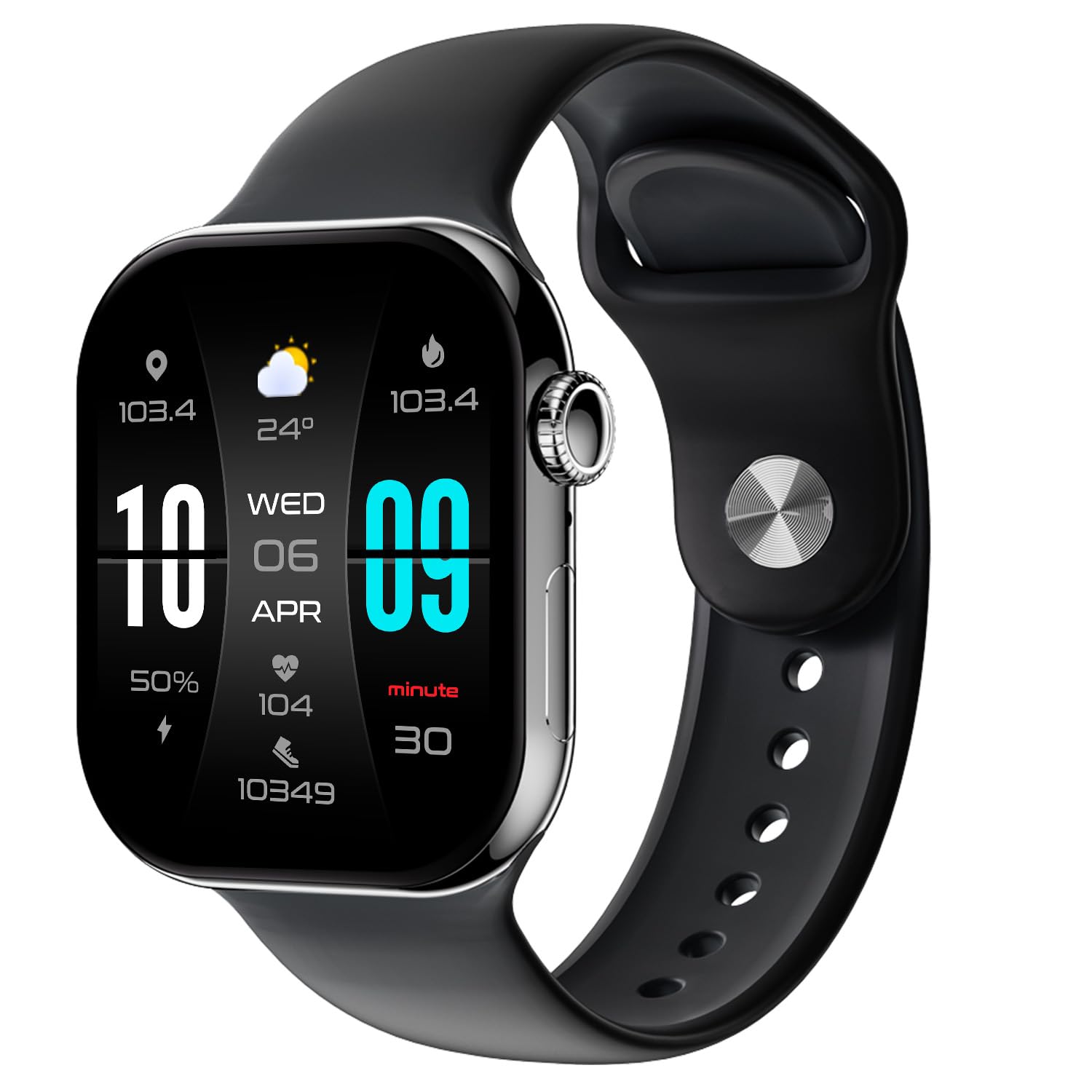 Fire-Boltt Ring X Smart Watch with 2.01” Always-On Display, Bluetooth Calling, Wireless Charging, AI Voice Assistant, 500+ Watch Faces, Health Suite, Smart Watch for Man & Woman – Black S deal from amazon