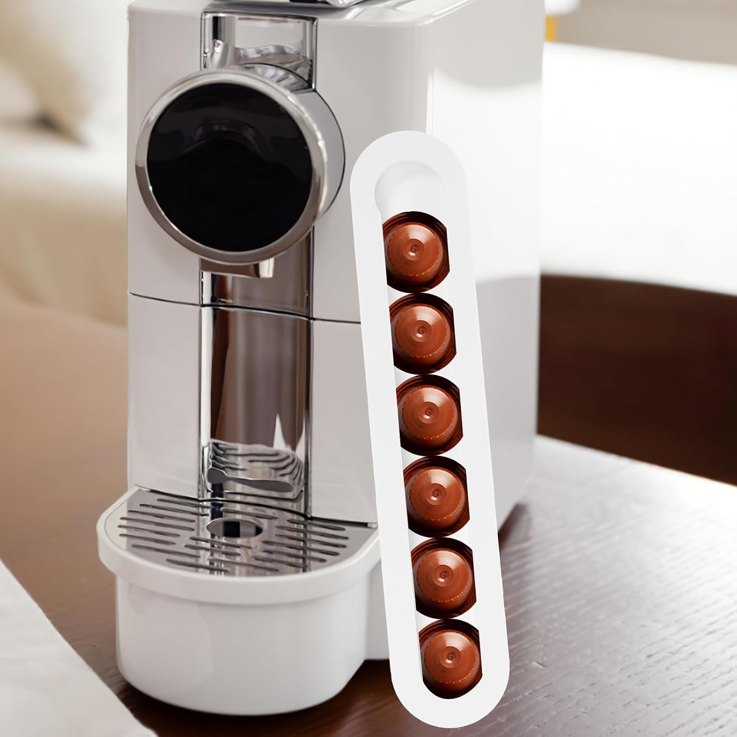 Acrylic Coffee Pod Holder Rack Small Size Coffee Capsules Storage Organizer for Home Countertop Display
