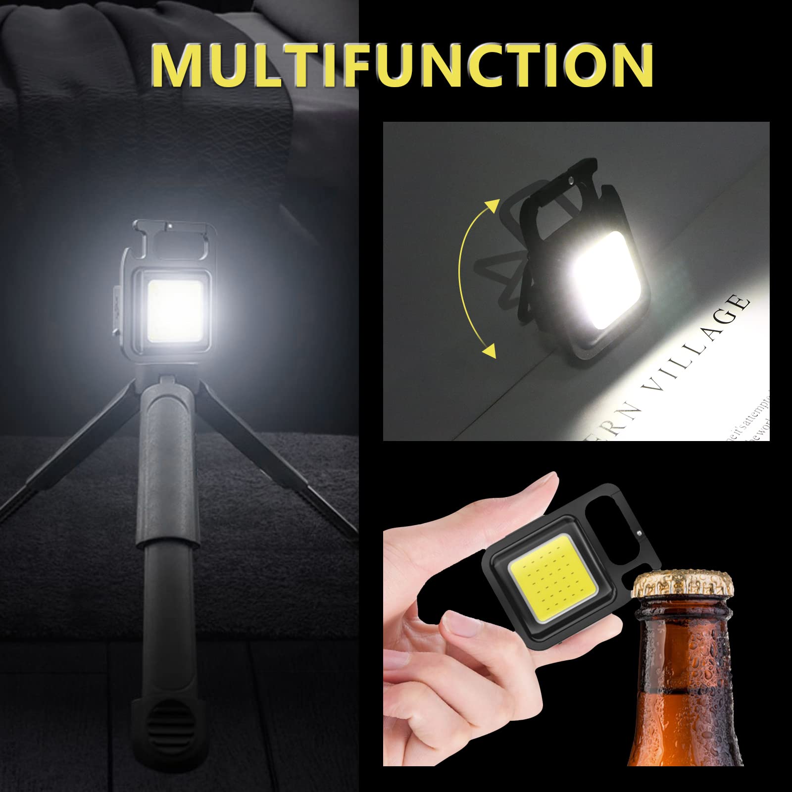 Schlüsselanhänger Taschenlampe LED-Arbeitsleuchte, Magnetisch, Tragbar, Für Wandern Im Auto, Im Freien Mini Led Taschenlampe