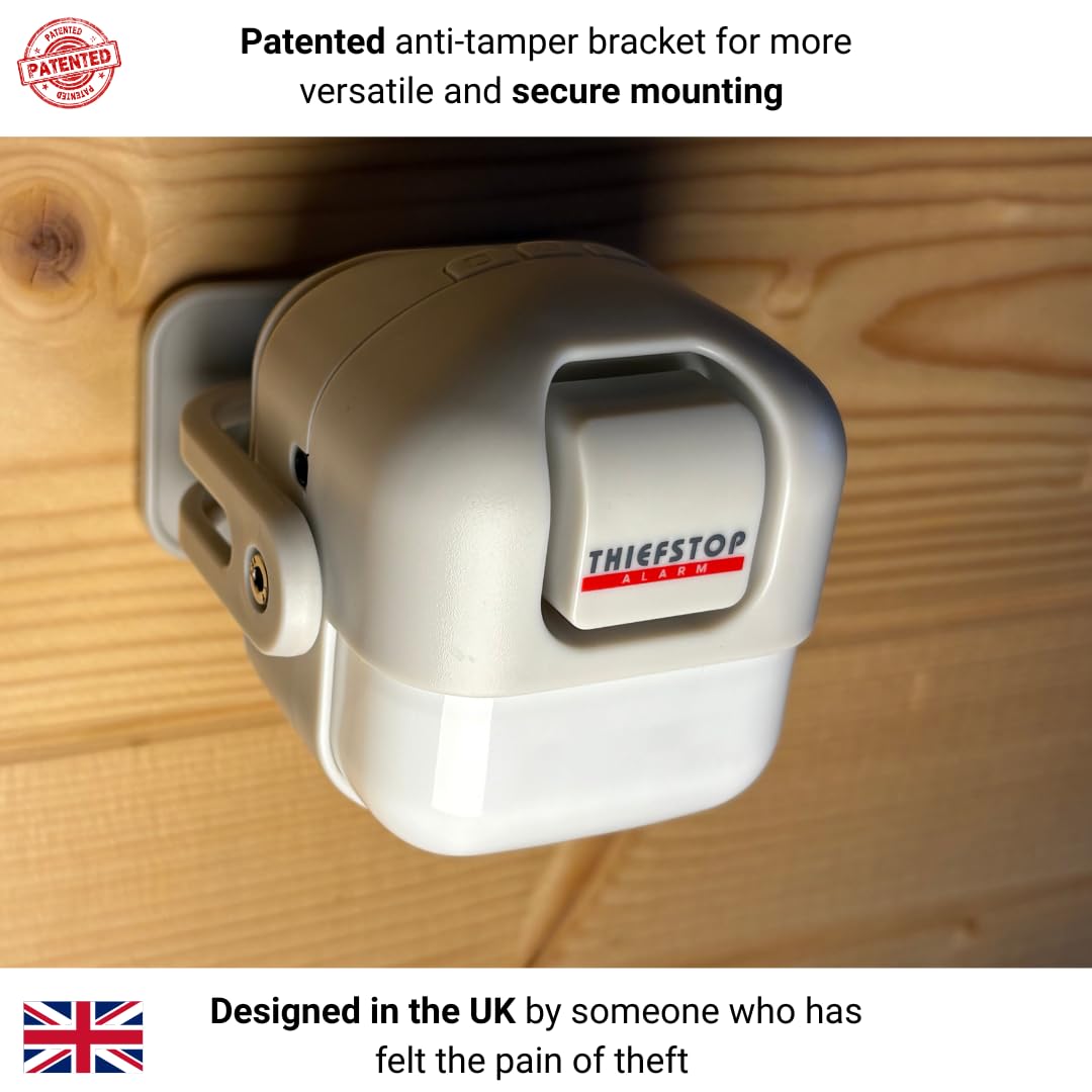 Alarma de cobertizo y sensor de movimiento de seguridad para el hogar, sensor PIR de 120 dB, alarma inalámbrica alimentada por batería para cobertizo, garaje, taller, seguridad de furgoneta