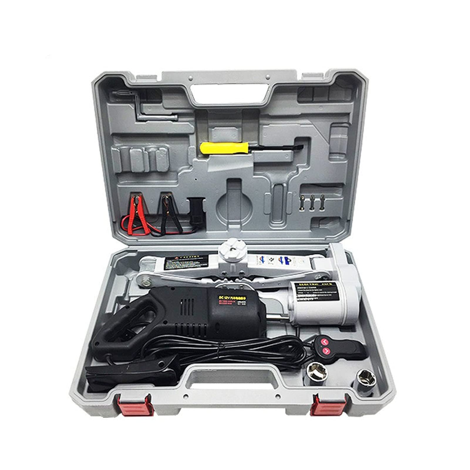 QUSYZD Trailer Jack, Electric Scissor Jack 2.5T Car Impact Interchangeable Head Wrench Set Tire Change Tool,