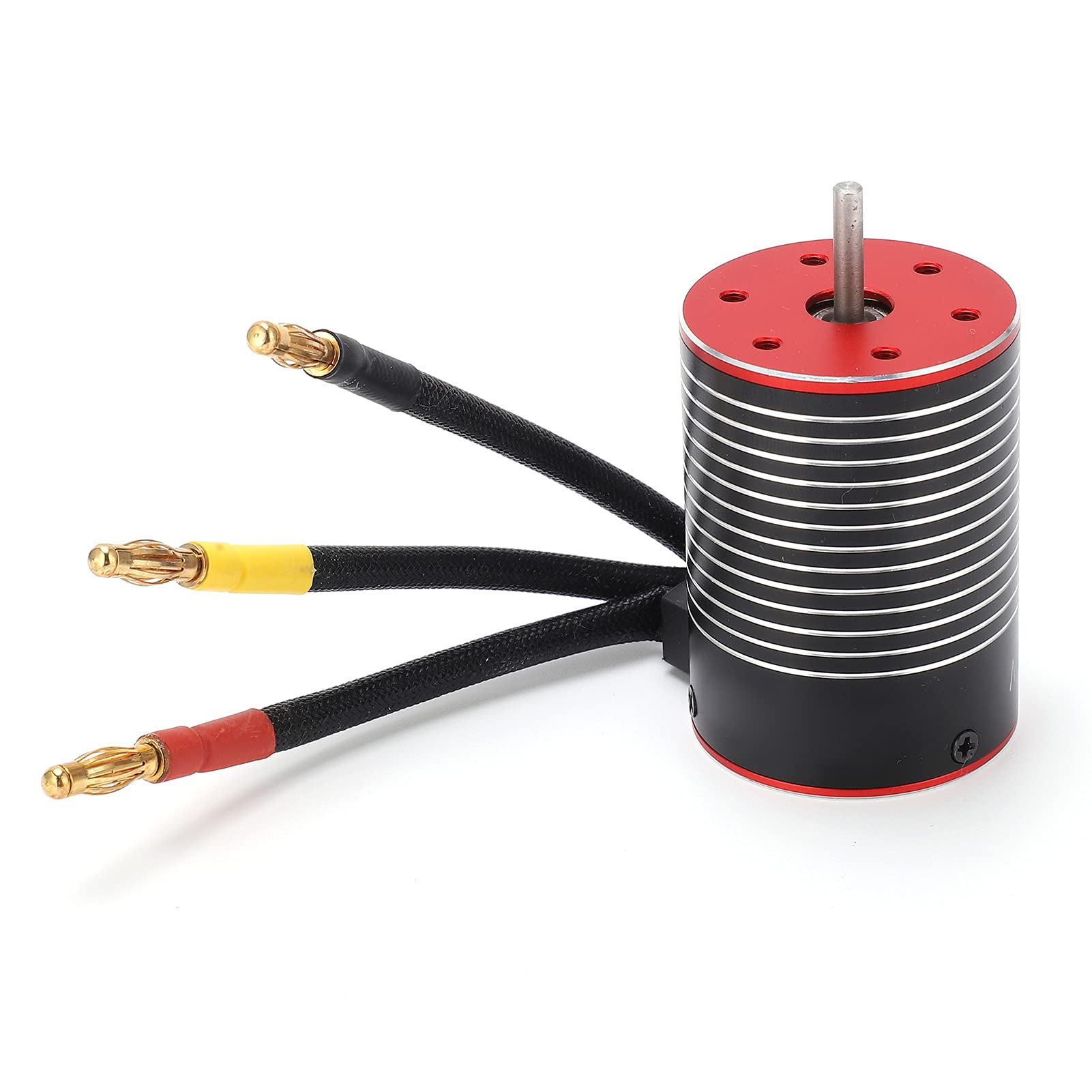 Motor sin escobillas impermeable de 3600KV de alta eficiencia para coches RC aleación de aluminio negro y rojo