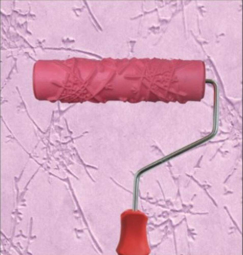 Greek Art 7" DIY Patterned Paint Roller Decorative Rubber Roller Decorative Art Roller Texture Roller with Plastic Handle (Pattern C5)