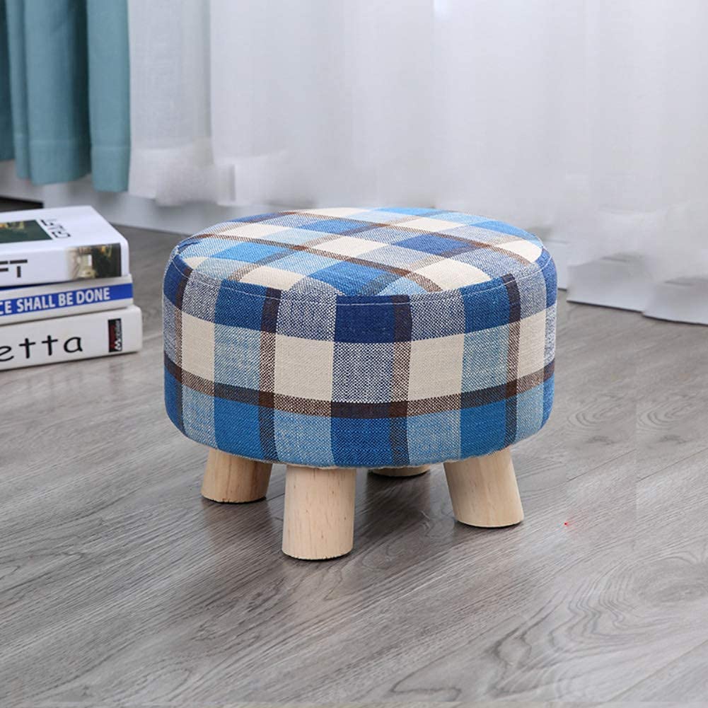 Pouf rond repose-pieds tabouret pour changer de chaussure facilement