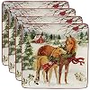 Certified International 22800SET4 Certified International Christmas on The Farm 105 Dinner Plate Set of 4 One Size Mulicolored