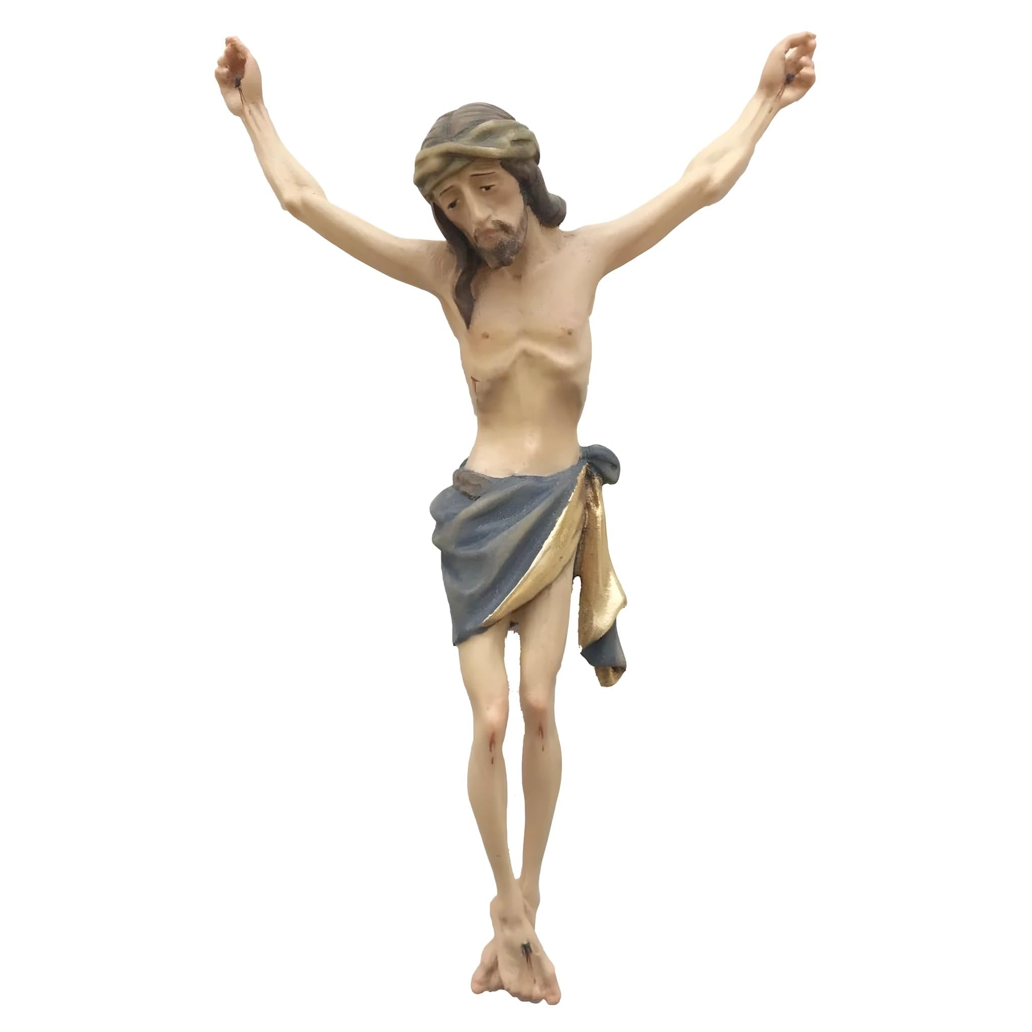 Dolfi | Body of Christ with Crown of Thorns 150 cm | Hand-Painted Wood in Val Gardena | Religious Article