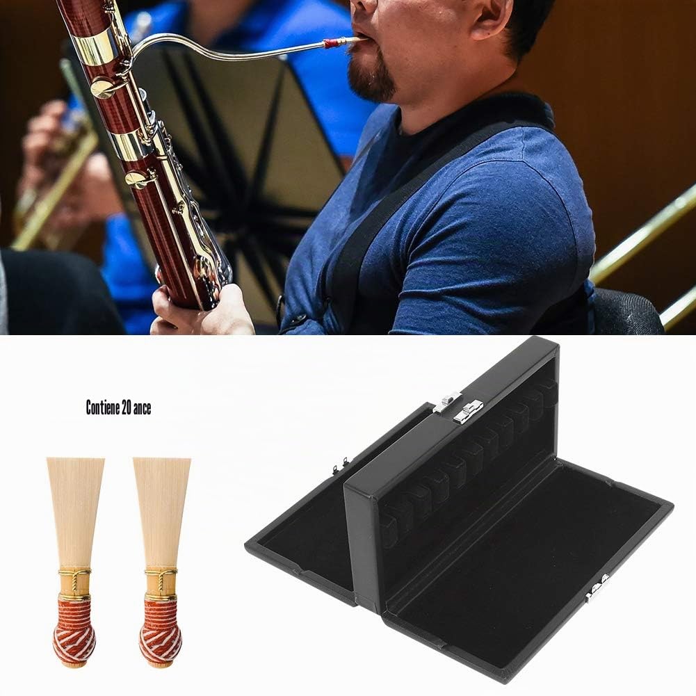 Accessori per strumenti musicali in legno a 2 strati, custodia per ance, fessura in morbida flanella nera per addensare pratico per principianti amanti degli strumenti bande