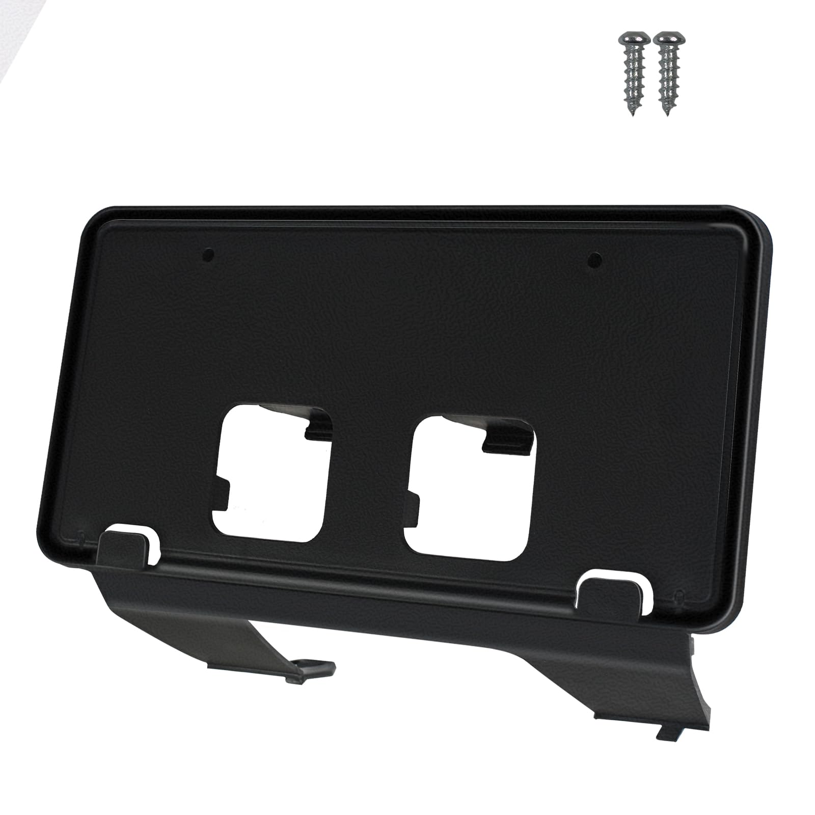 Front Bumper License Plate Bracket, Compatible with Ford 2020-2022 F-250 F-350 F-450 F-550 Super Duty, License Plate Frame with Two Screws, Part # LC3Z-17A385-AB