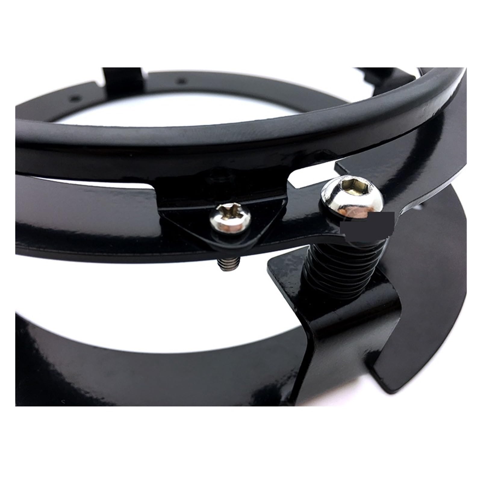 2PCS Nero/Cromo 5 3/4 "Kit Staffa Faro Da 5.75 Pollici For Staffe Di Montaggio For Moto Anello Compatibile Con Fari LED Da 5.75 Pollici (Size : 2PCS Black - 5