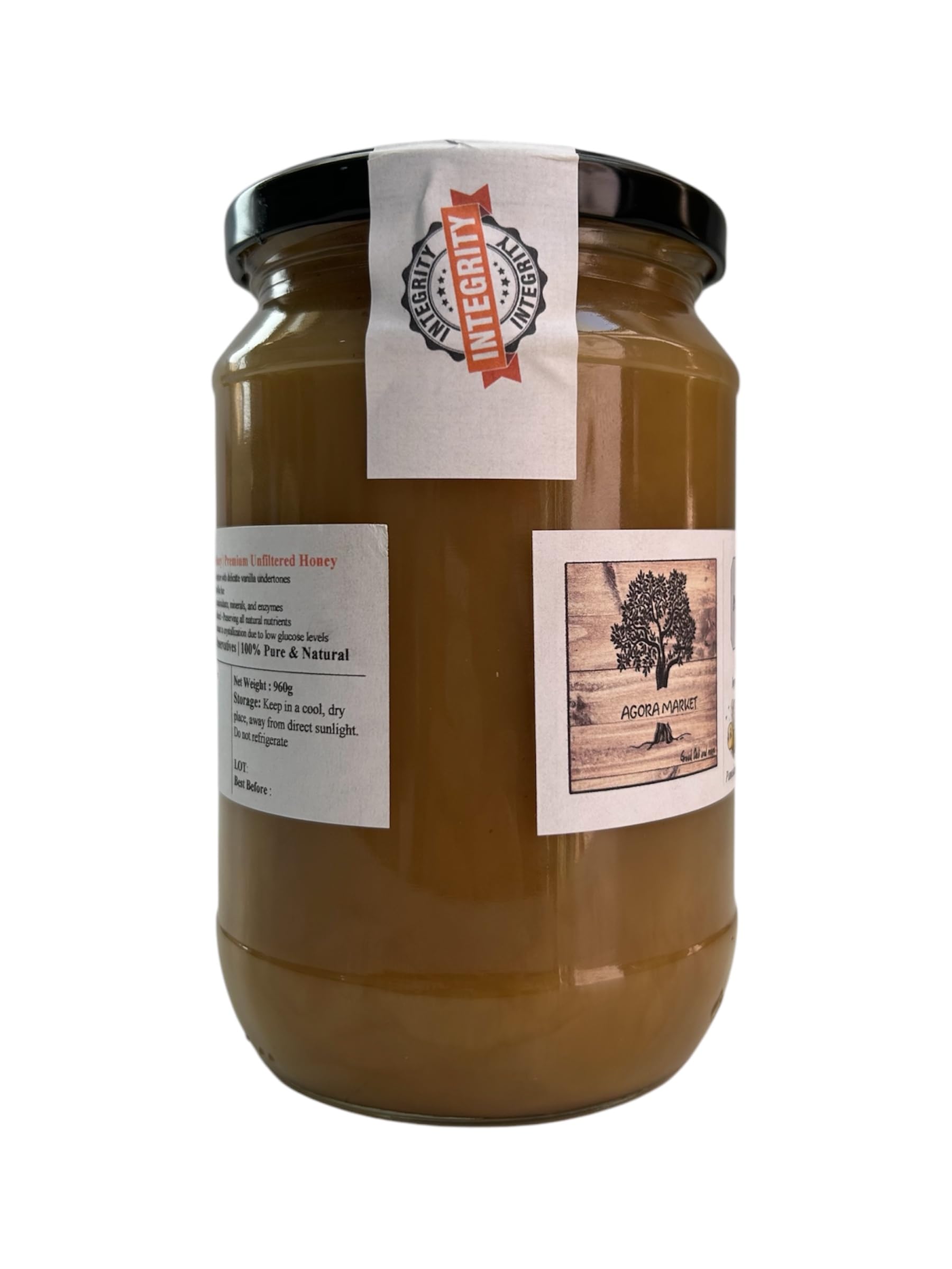 Miel de Abeto Vainilla Griega – Pura, Sin Filtrar y Cruda | 100% Miel Natural de Bosque | 960g (960 gramos)