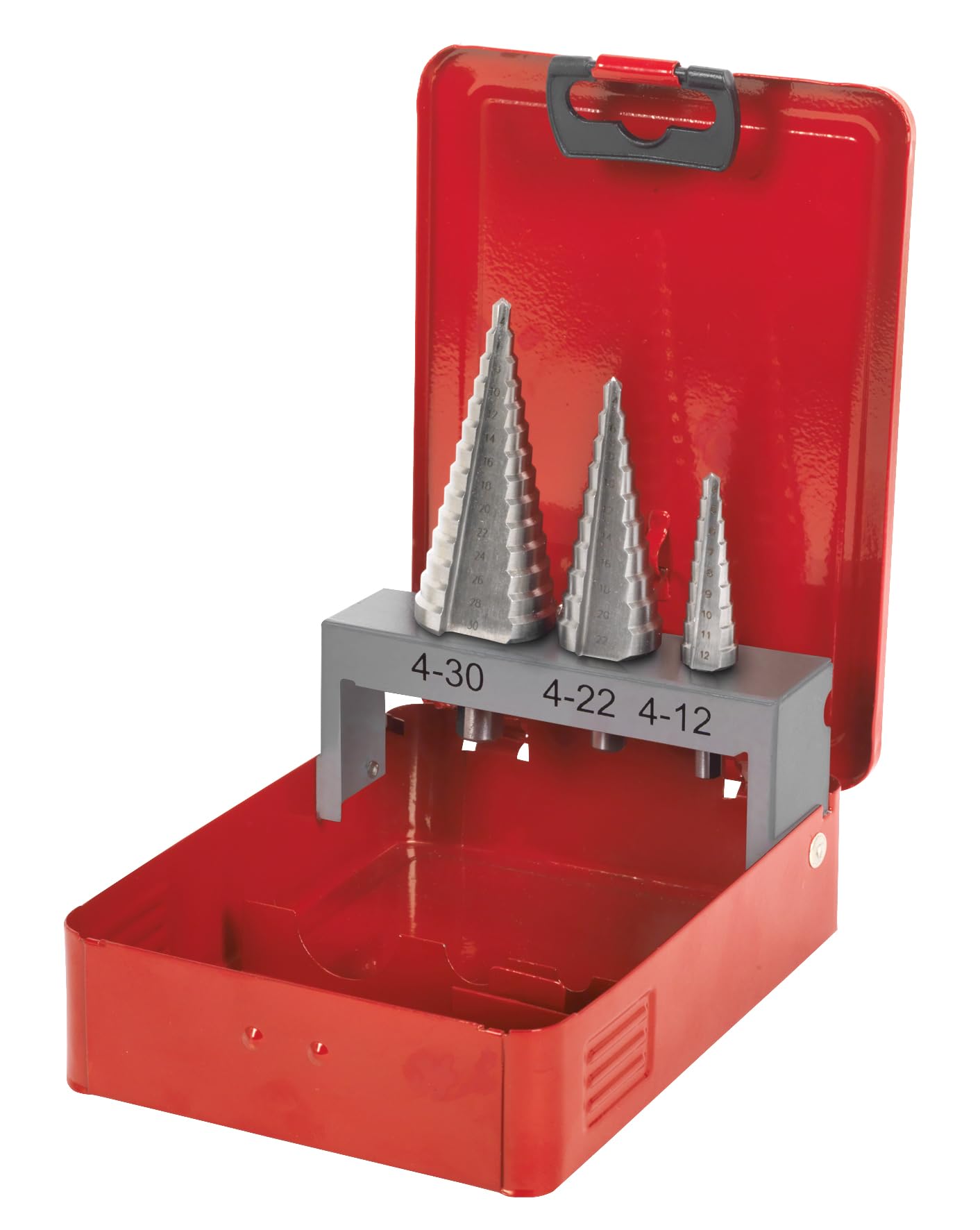 Sealey AK4733 3pc Double Flute HSS M2 Step Drill Bit Set