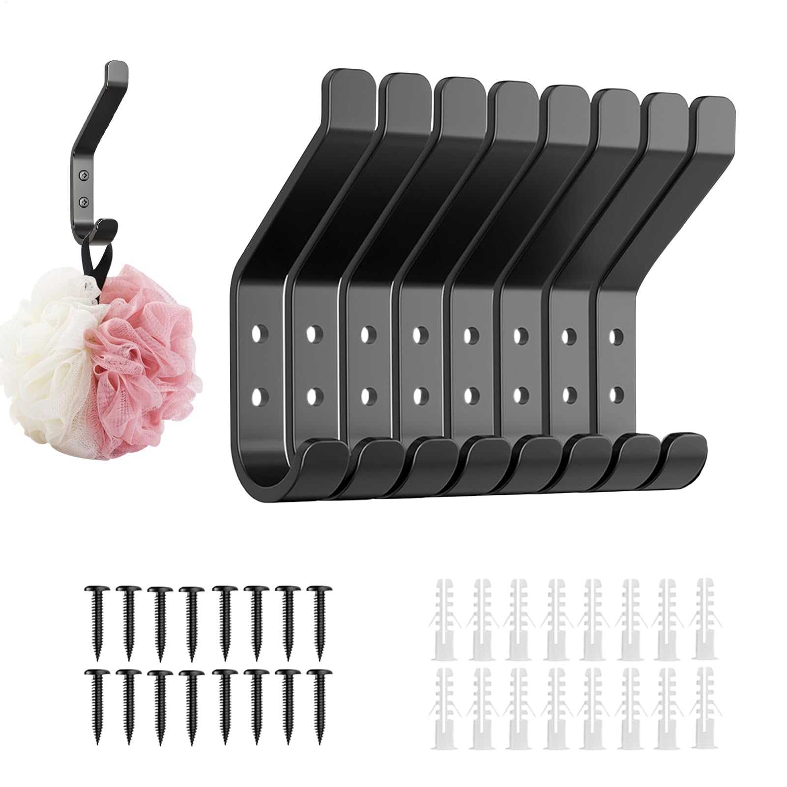 Ganchos De Pared Para Abrigos Perchero Adhesivo Sin Taladro | Perchero De Pared Con Ganchos Hogar Dormitorio Cocina Baño Recibidor Ropa Bolso Mochila Sombrero Llave Toalla Albornoz
