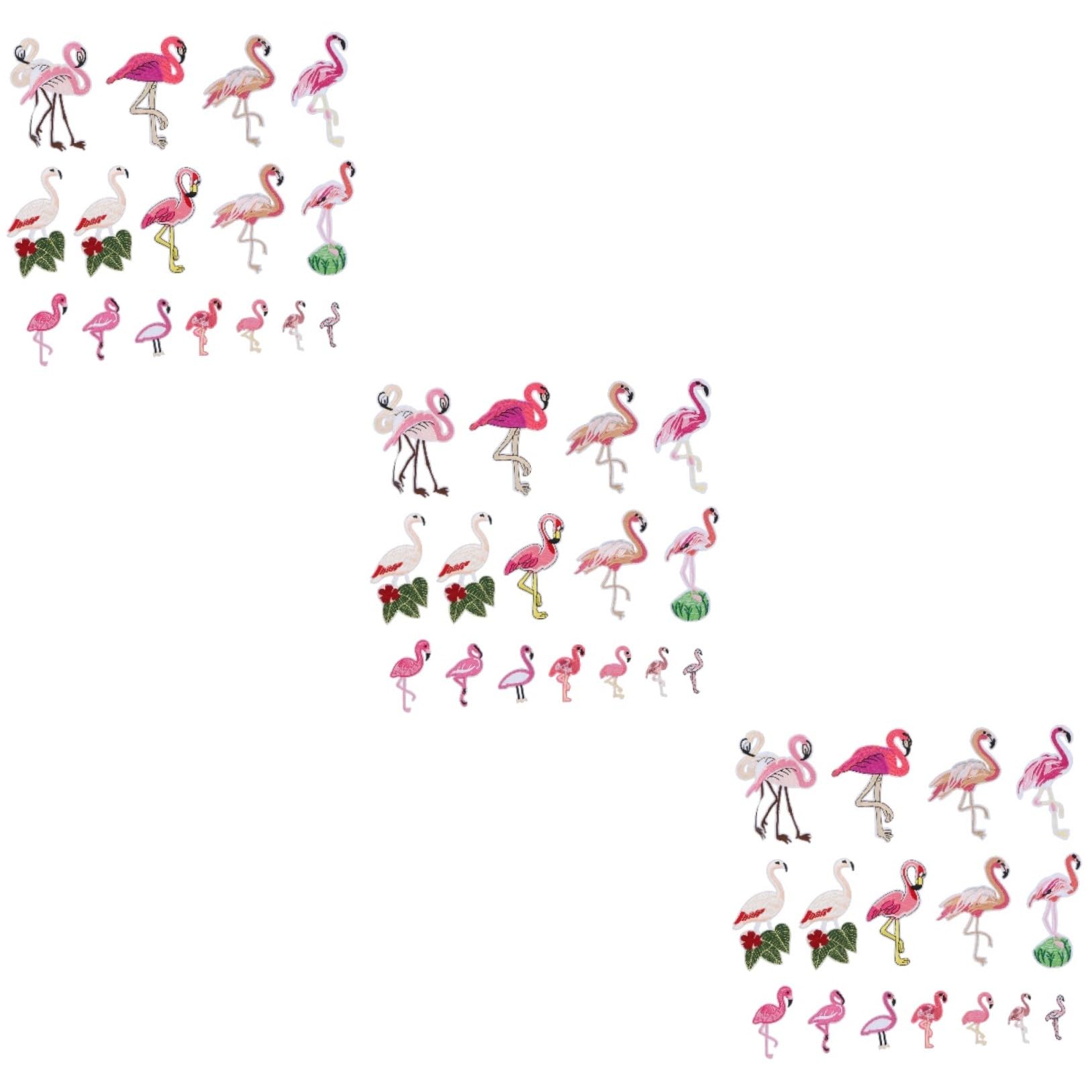 SHINEOFI 48stücke Teiliges Set Gestickte Flamingo Patches Aufnähen Und Aufbügeln Dekorative Applikationen Für Kleidung Taschen Und Handwerksprojekte Um Ihren Persönlichen Stil