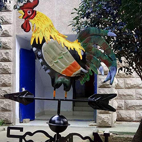 Veleta de Metal Con Adorno de Gallo Para Techos - Veleta de Viento